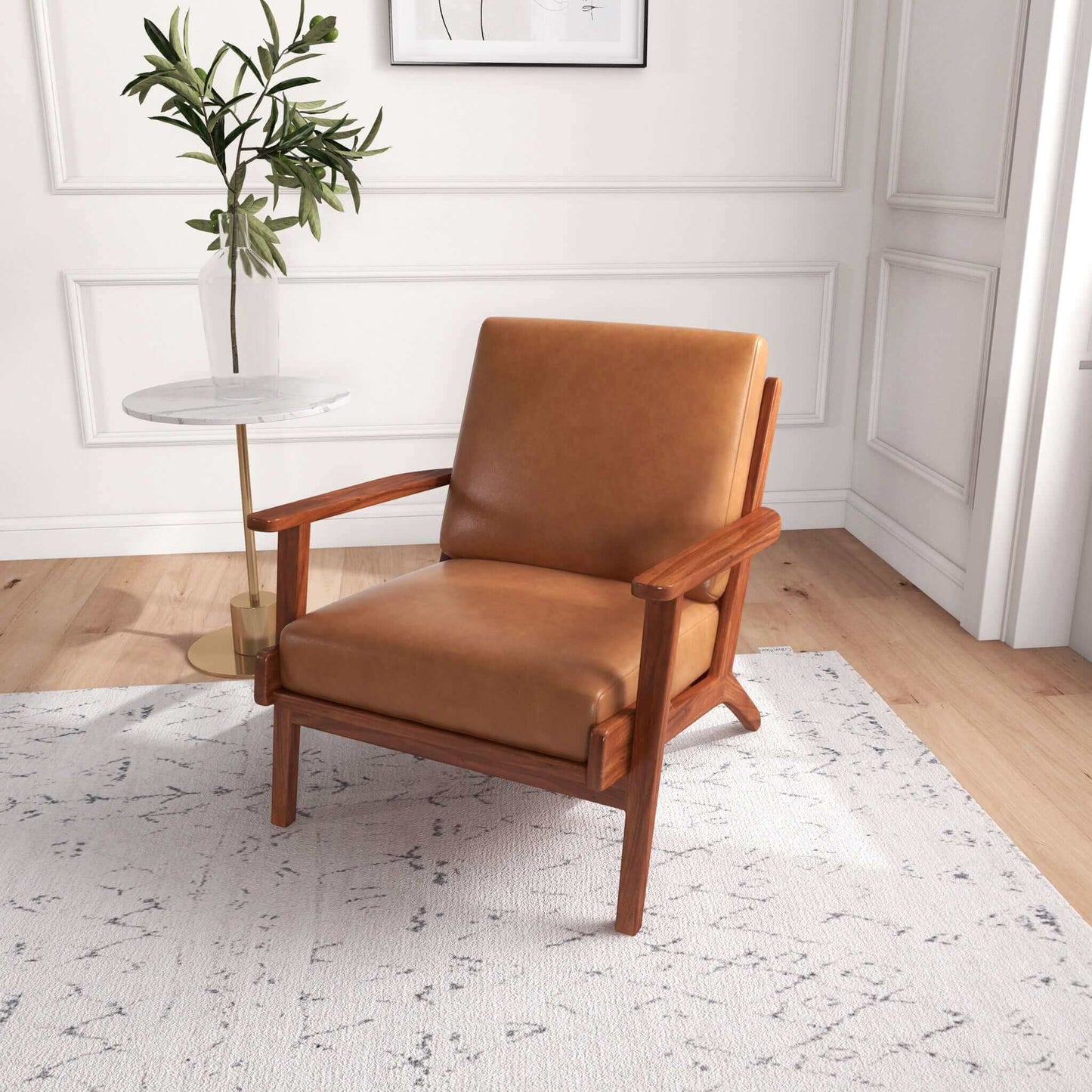Calista Leather Lounge Chair