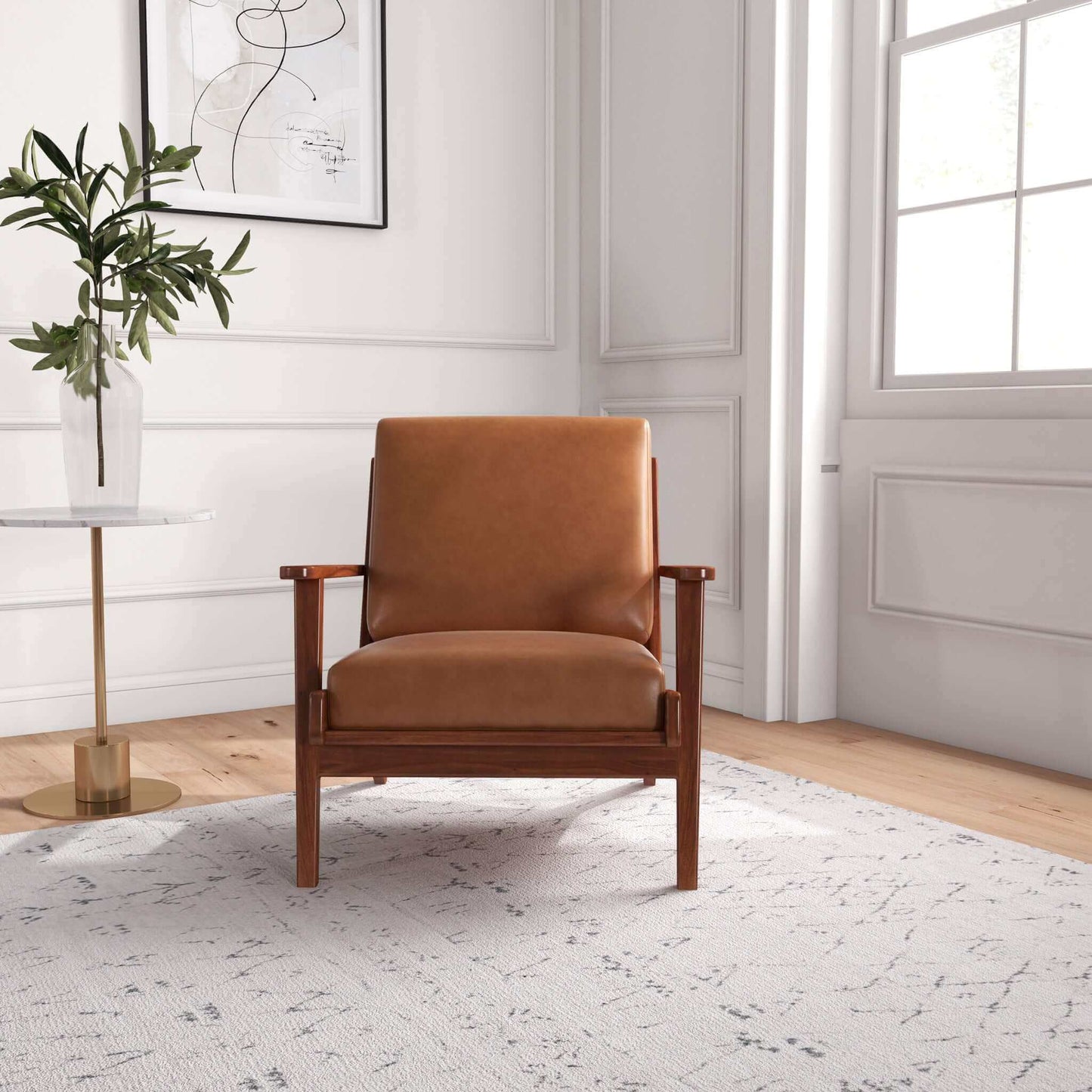 Calista Leather Lounge Chair