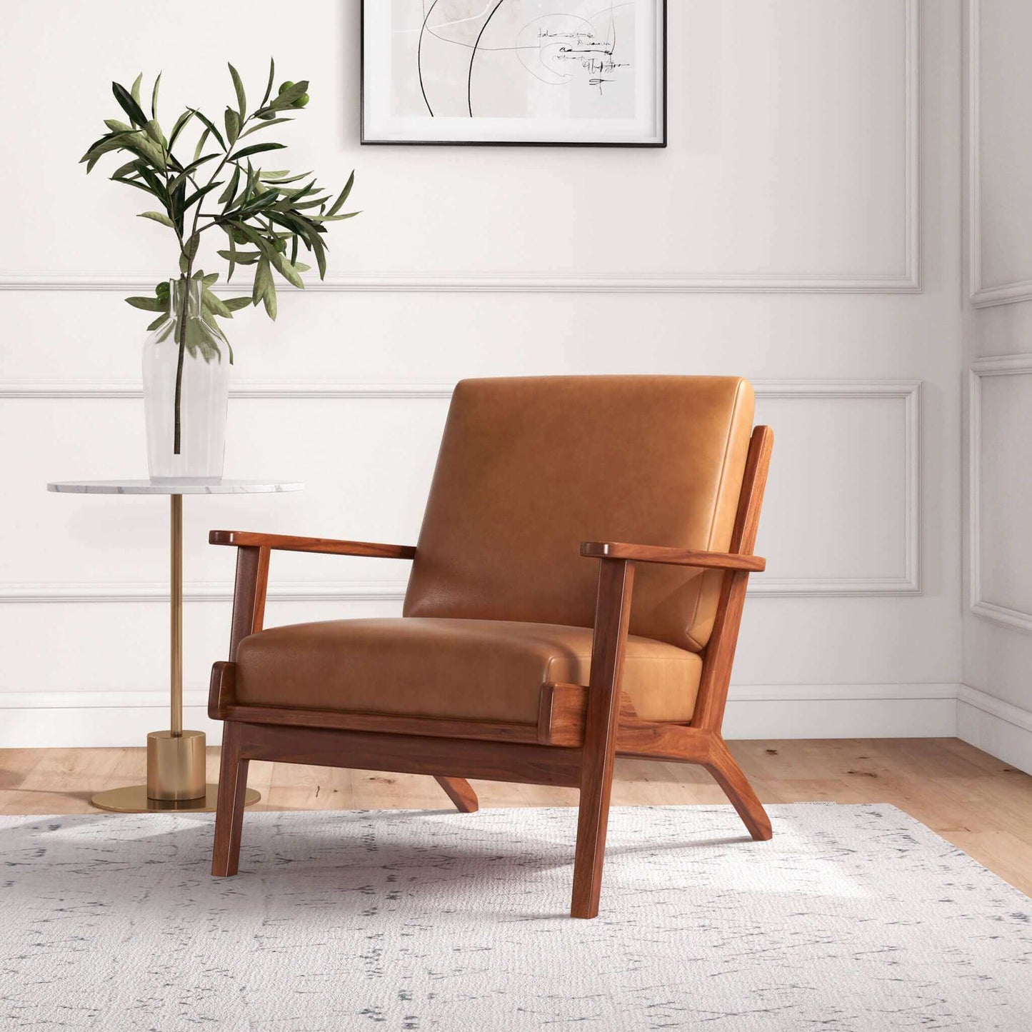 Calista Leather Lounge Chair