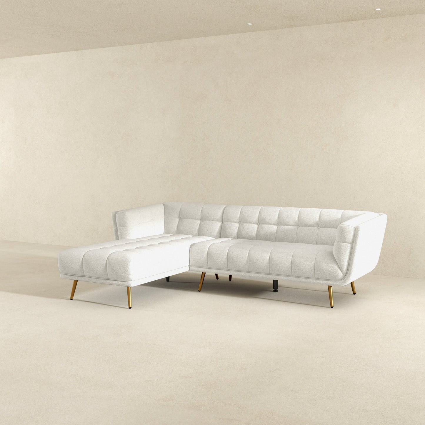 Addison Left-Facing Boucle Sectional Sofa