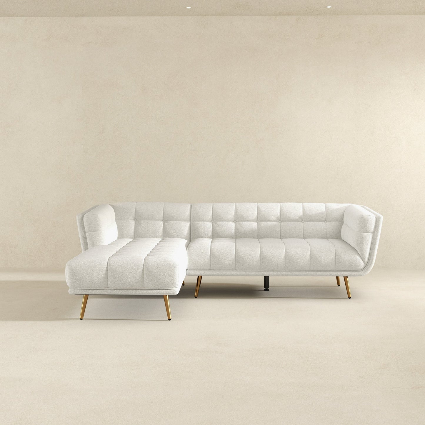 Addison Left-Facing Boucle Sectional Sofa