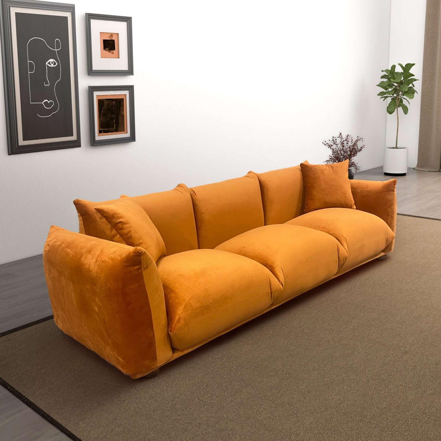 Calla Velvet Sofa