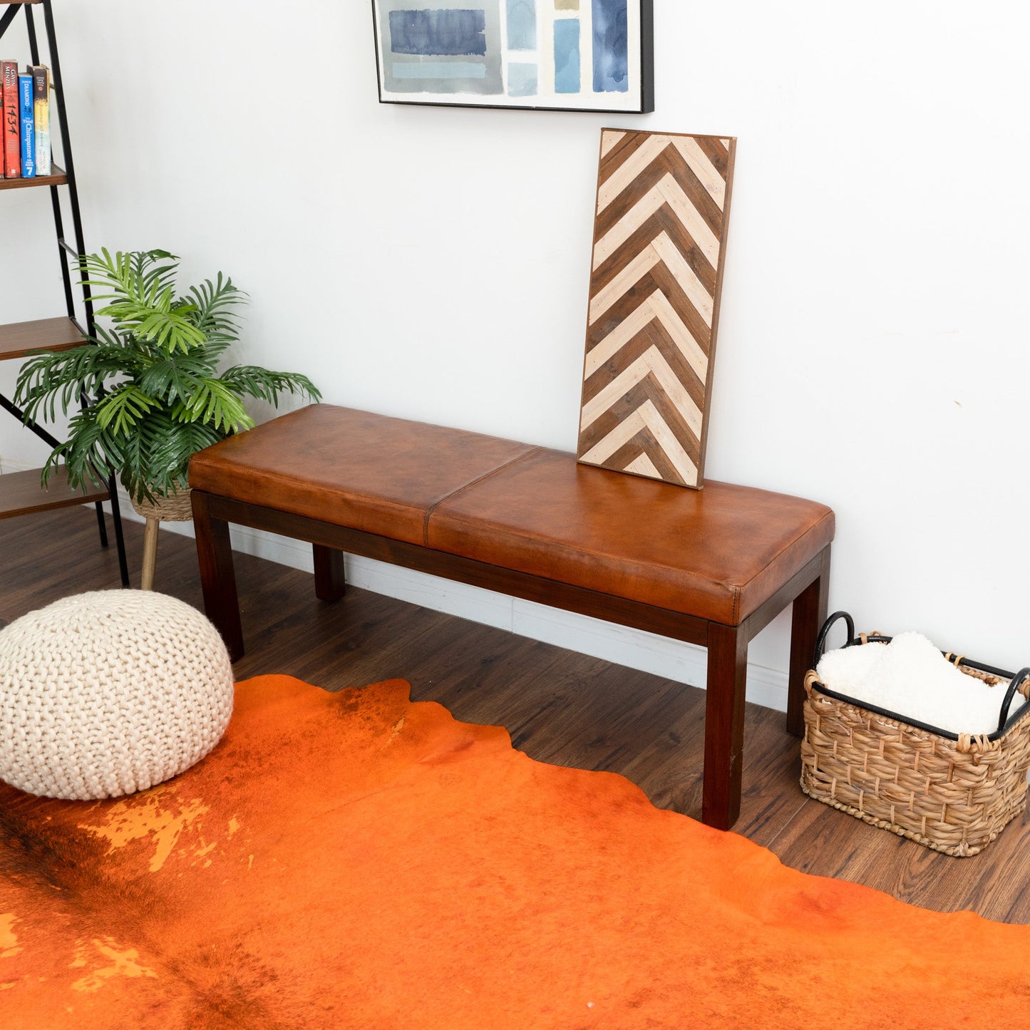 Ridgewood Leather Bench