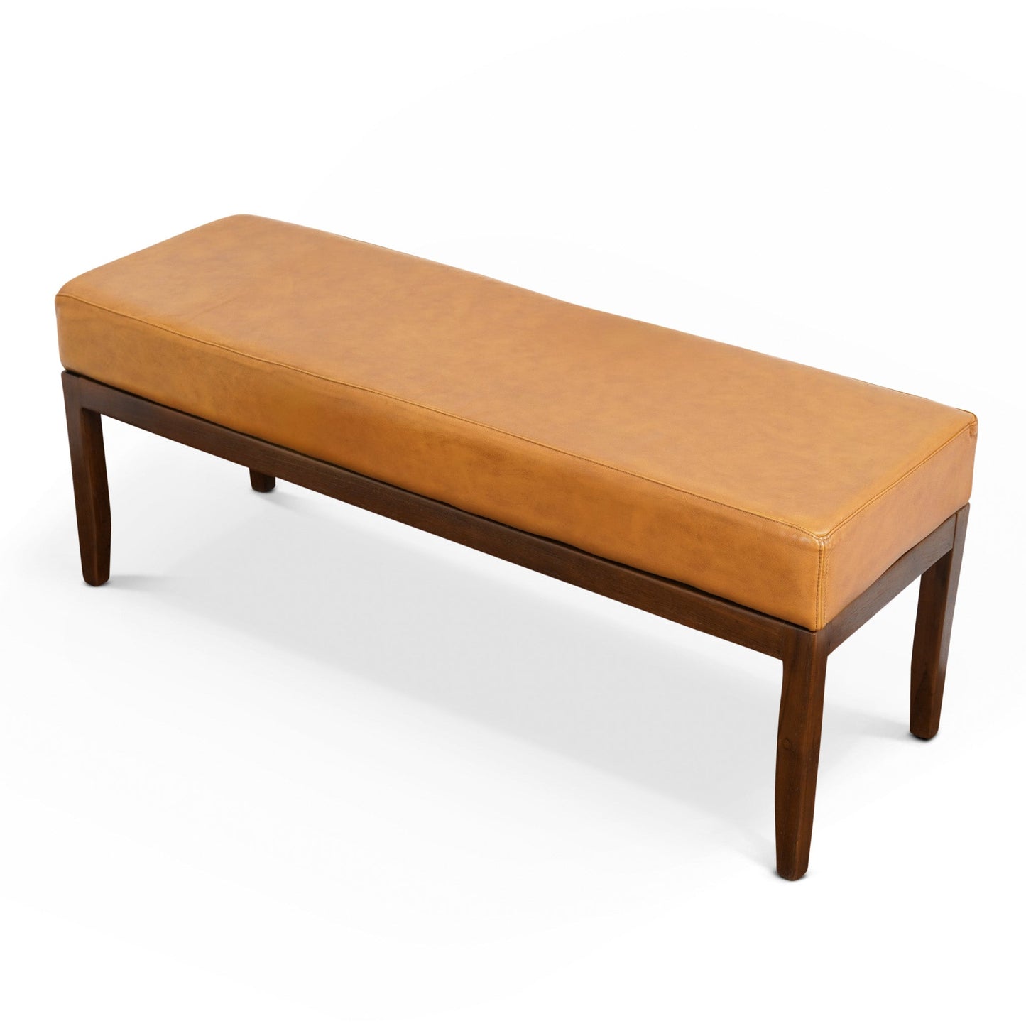 Daxton Tan Leather Bench