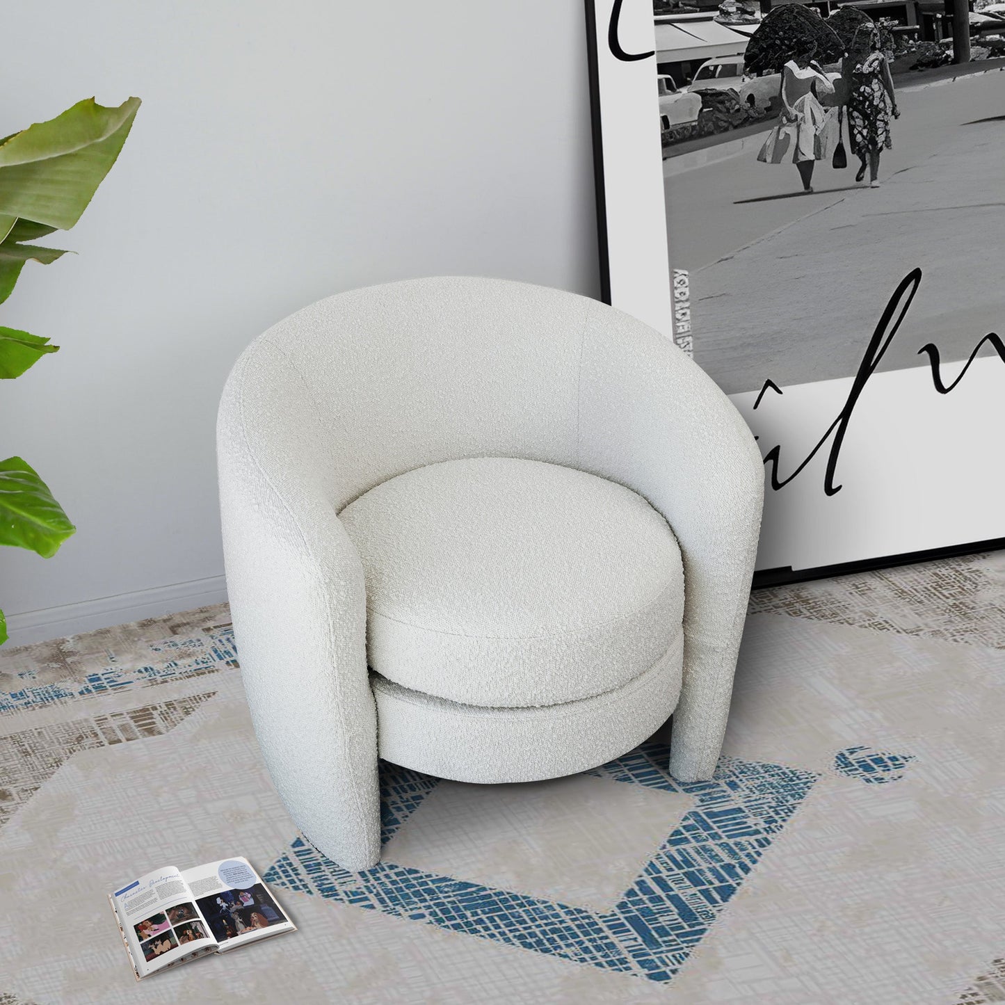 Tiverton Boucle Lounge Chair