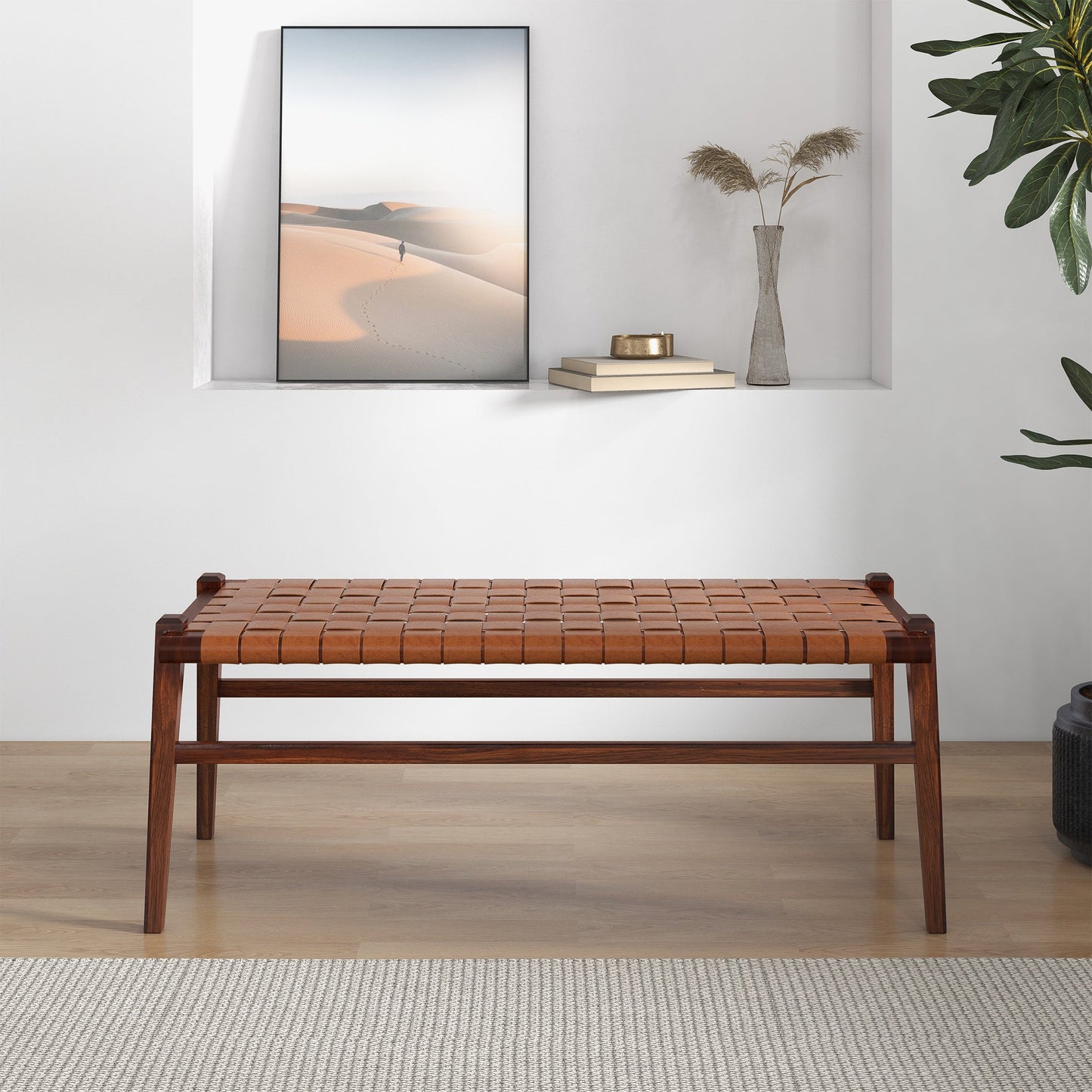 Zanaris Leather Bench
