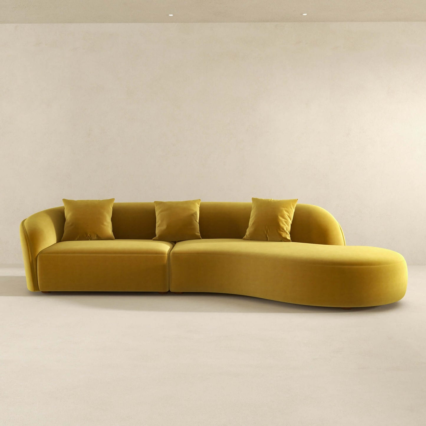 Cassiel 126" Curvy Sectional Sofa