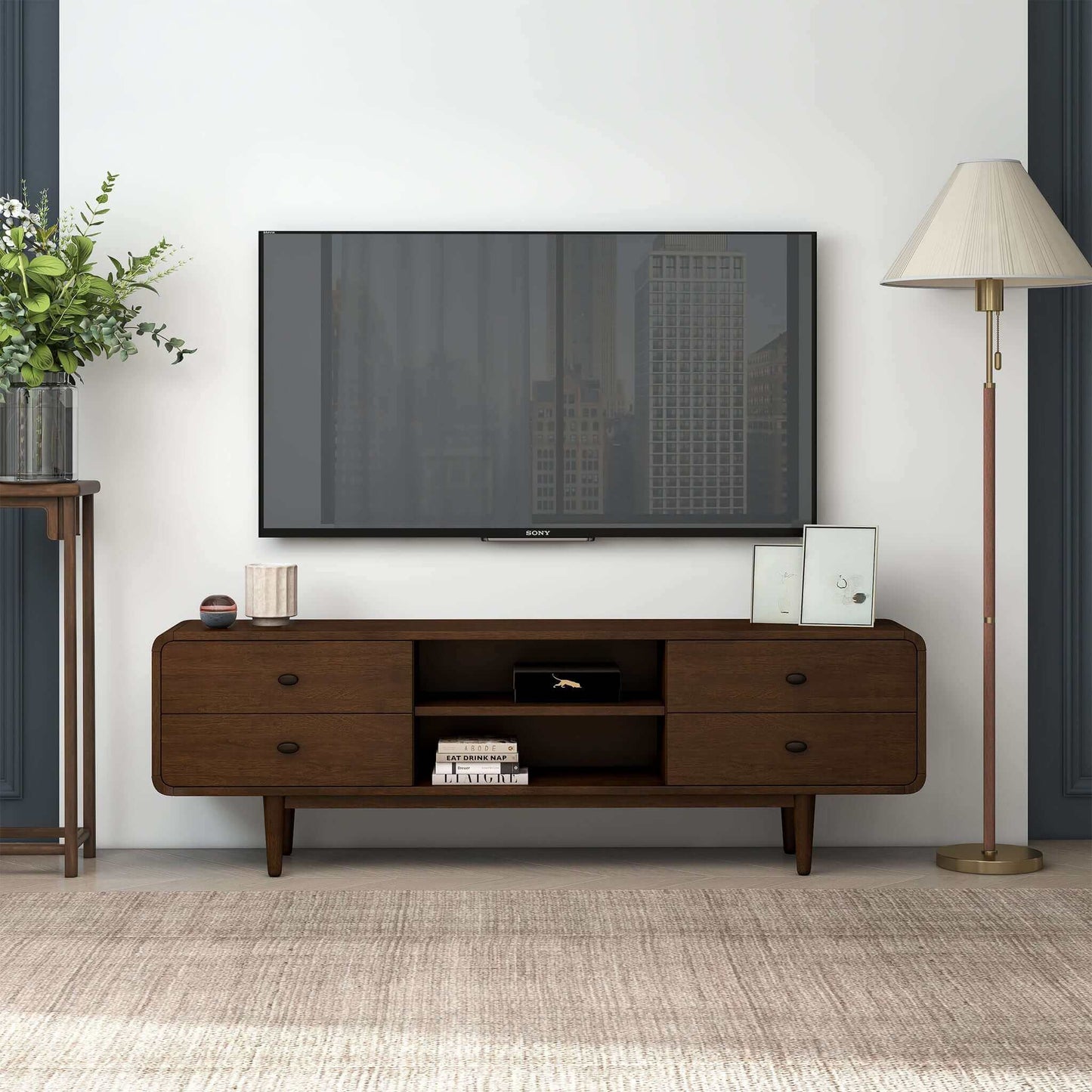 Barrett Media Console Stamps Home Furniture