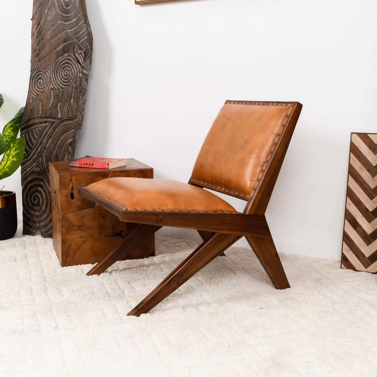 Nerisa Leather Lounge Chair