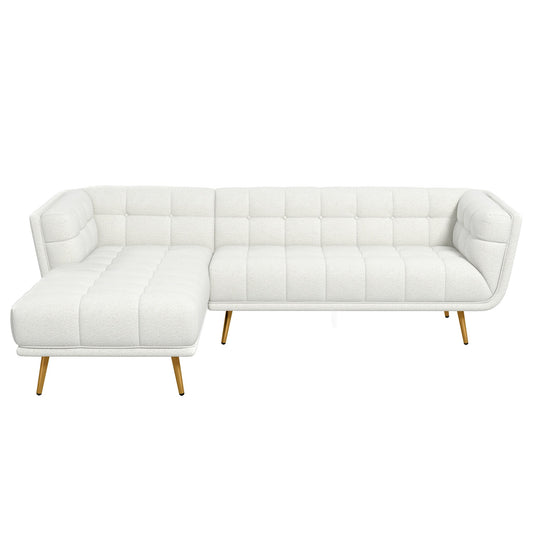 Addison Left-Facing Boucle Sectional Sofa