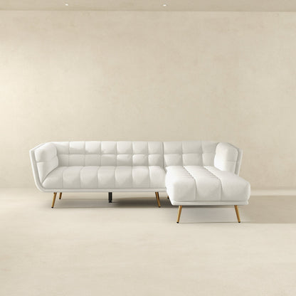 Addison Right Sectional Cream Boucle Sofa