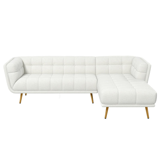 Addison Right Sectional Cream Boucle Sofa