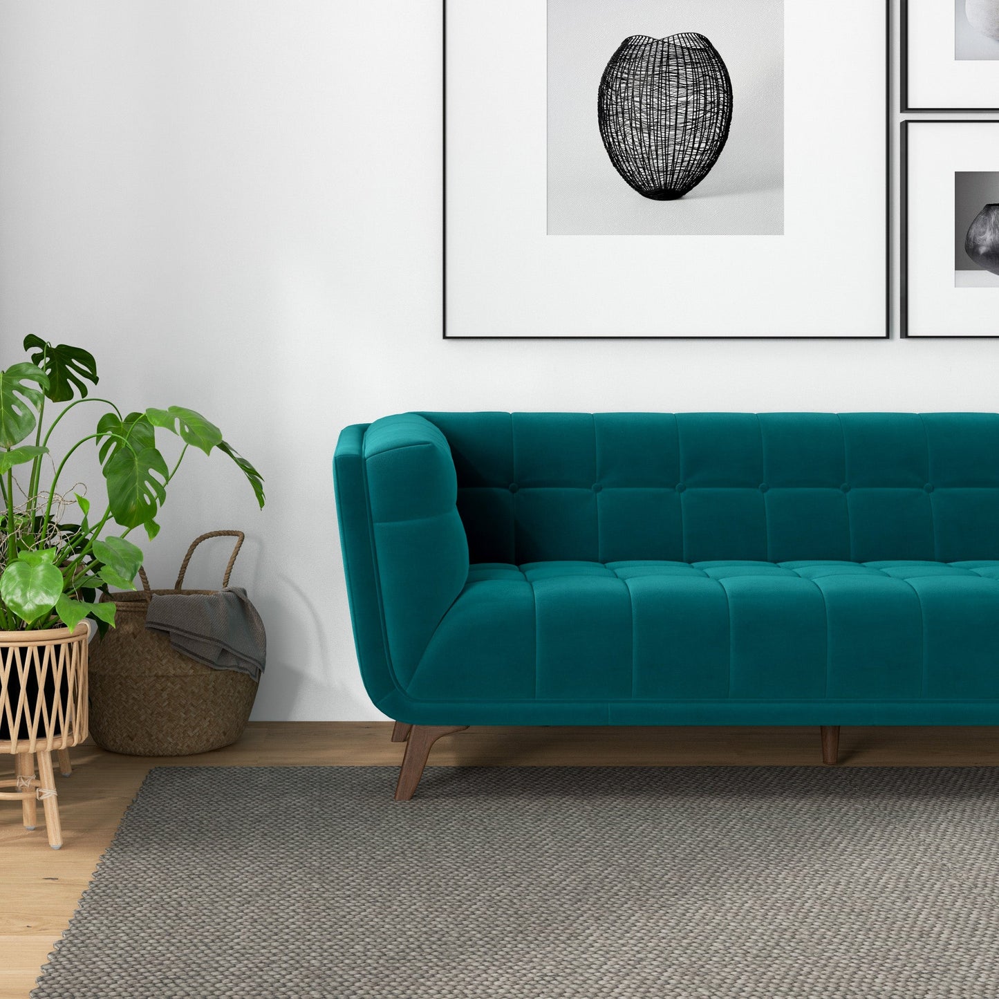 Addison Small Velvet Sofa