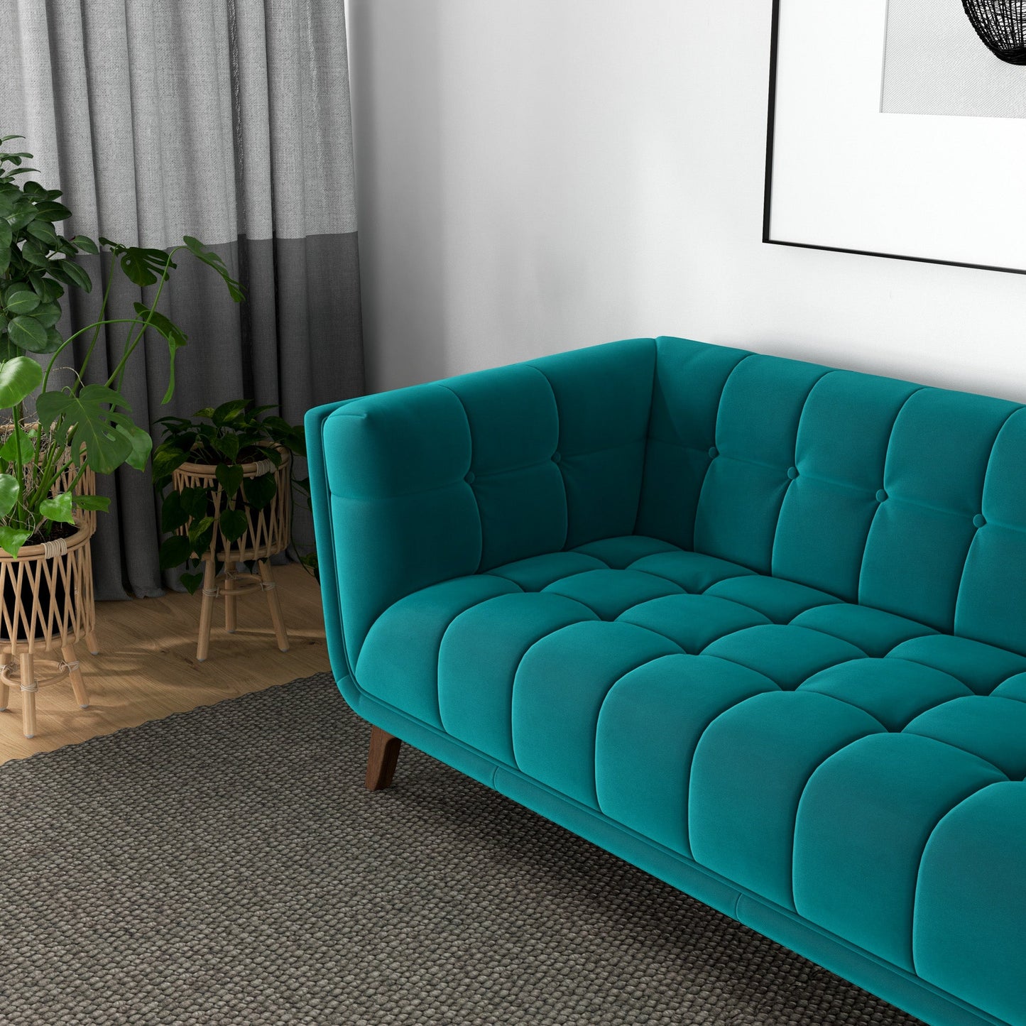 Addison Small Velvet Sofa