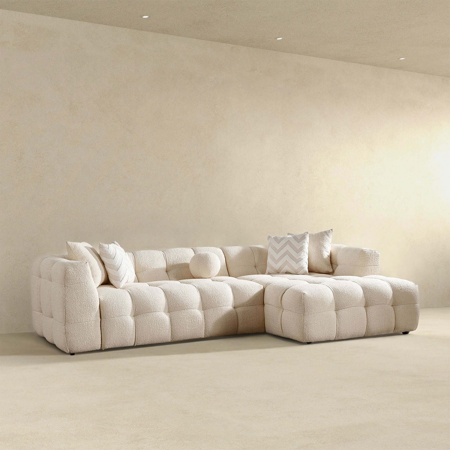 Prescott Boucle Right-Facing Sectional Sofa