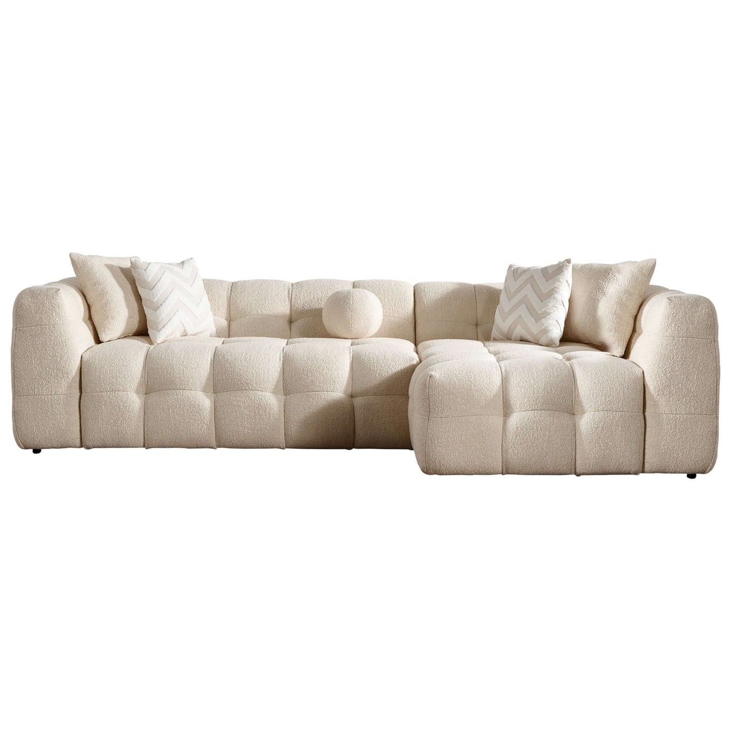 Alana Boucle Right Sectional Sofa