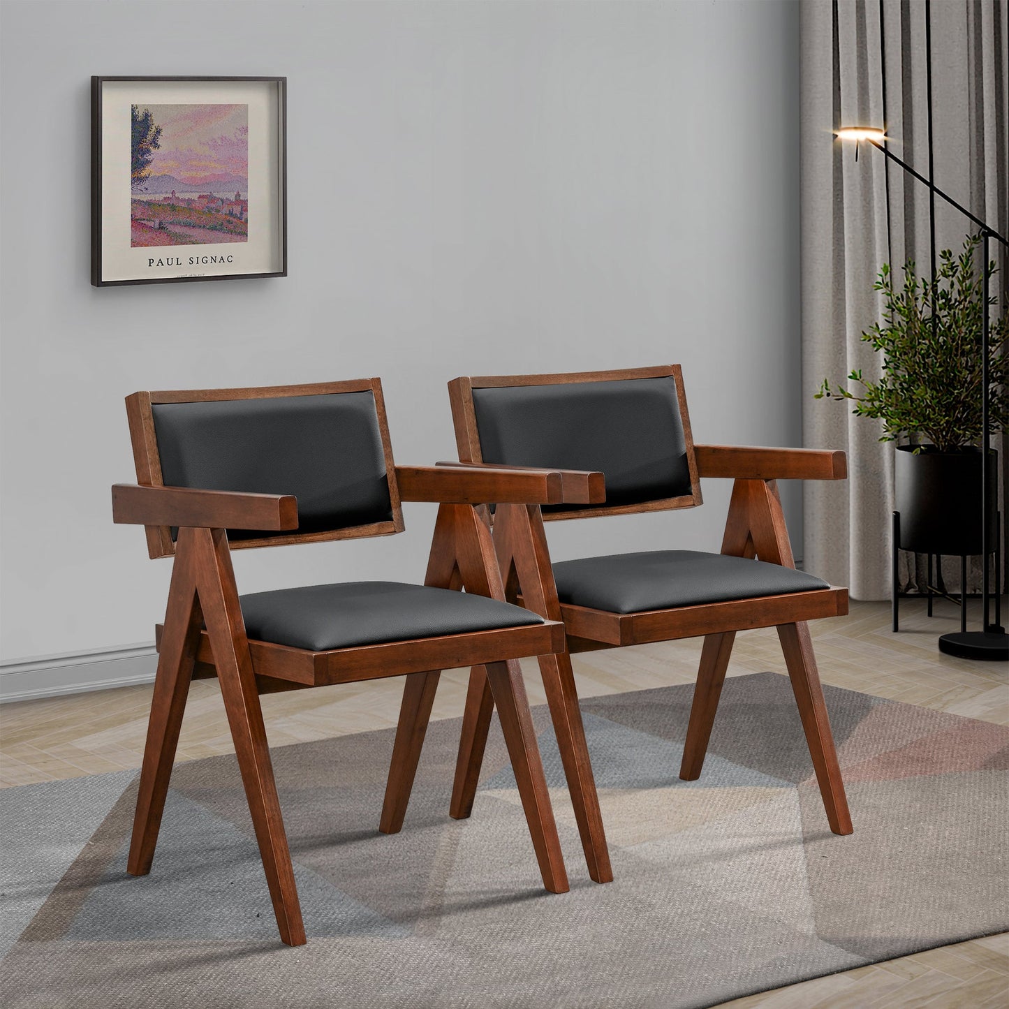 Athena Leather Dining Chairs - Set Of 2