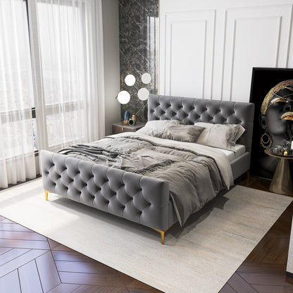 Tindra Velvet King Bed