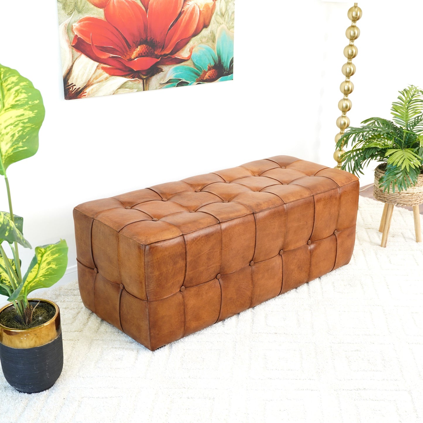 Cressy Leather Bench