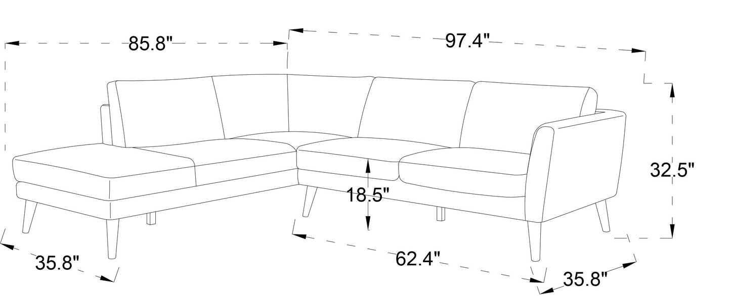 Benson Left-Facing Sectional Sofa