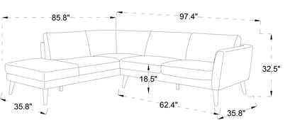 Benson Left-Facing Sectional Sofa