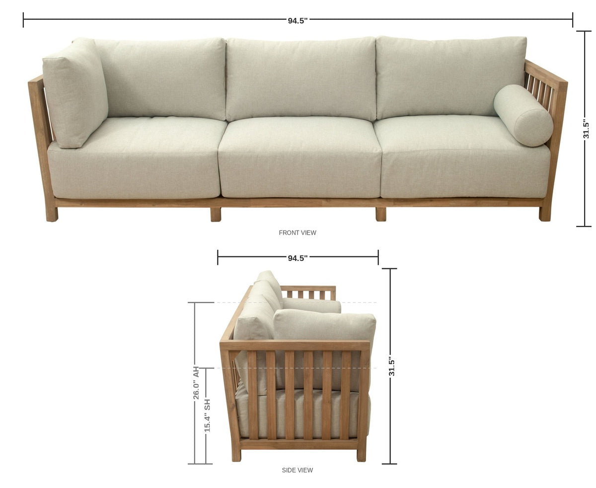 Castleford Outdoor Sectional — dimensions