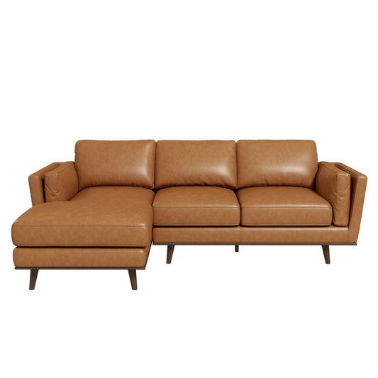 Chase Left-Facing Leather Sectional