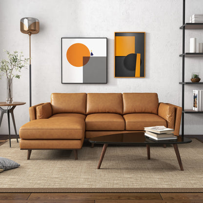 Aurelia Left-Facing Leather Sectional