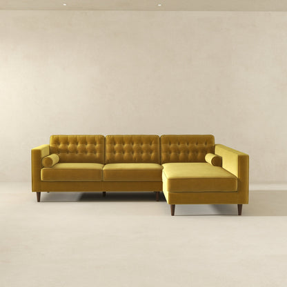 Christian Right-Facing Velvet Sectional Sofa