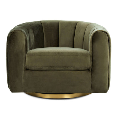 Everton Velvet Swivel Chair