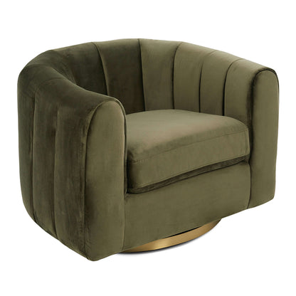 Everton Velvet Swivel Chair