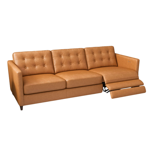 Cressidia Right-Facing Leather Electric Inclining Sofa