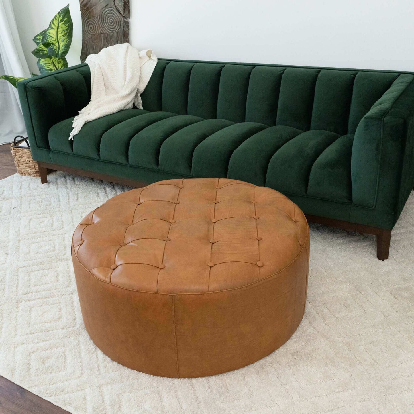 Seletar Leather Ottoman