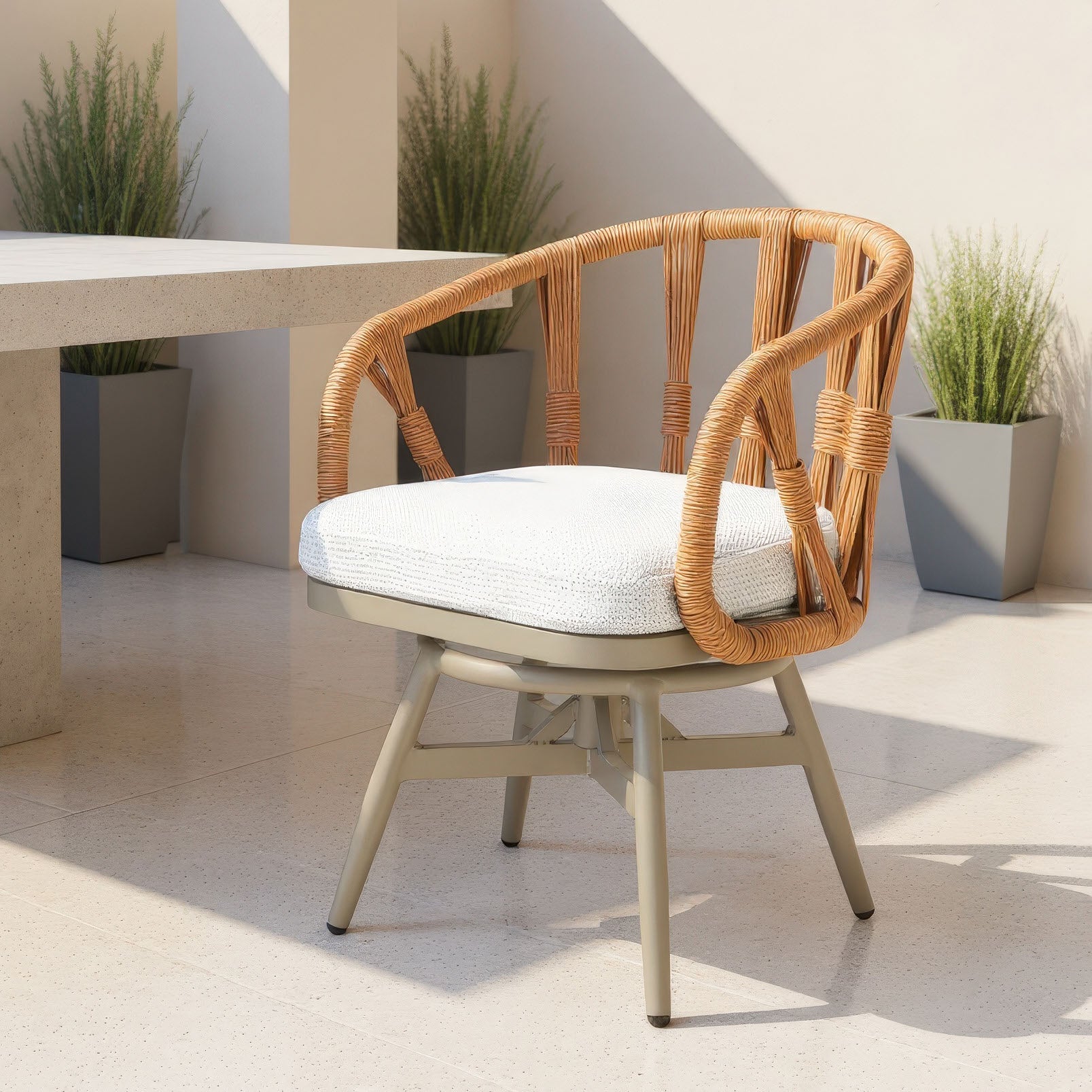 Dartmouth Outdoor Swivel Dining Chair stamps-home-furniture
