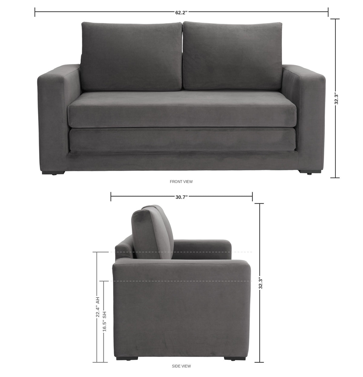 Denton Sleeper Sofa — dimensions