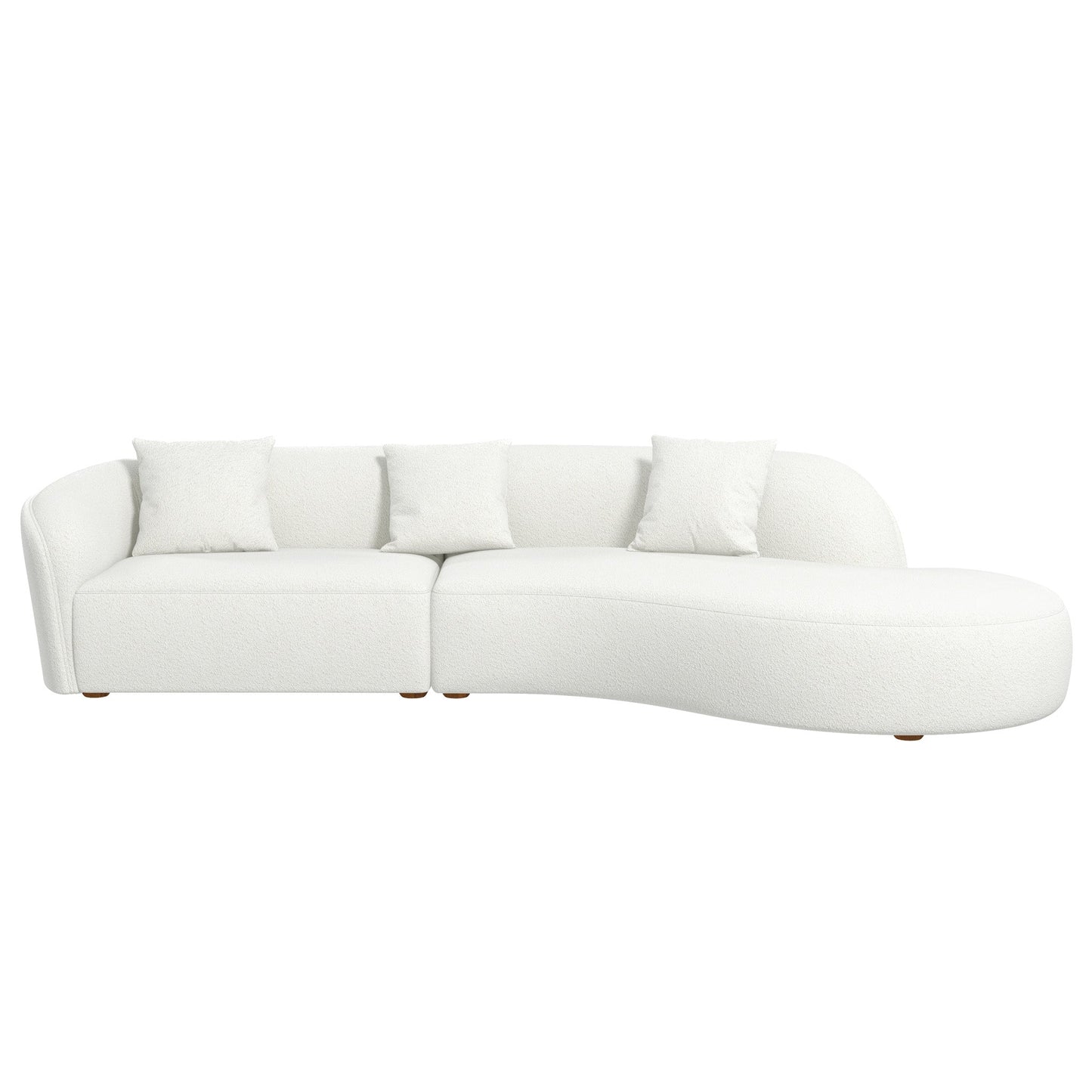 Elijah 133" Curvy Sectional Sofa