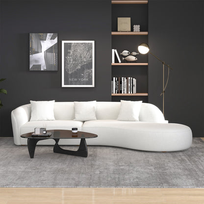 Elijah 126" Curvy Sectional Sofa