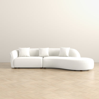 Elijah 133" Curvy Sectional Sofa