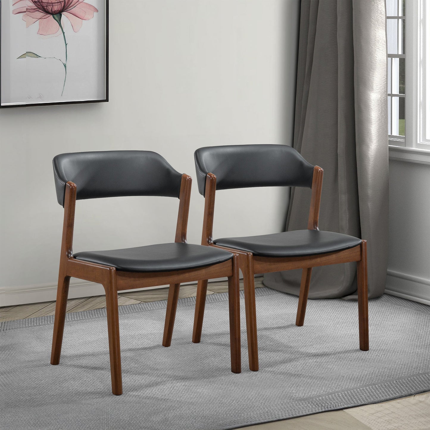 Arlington Leather Dining Chairs - Set of 2