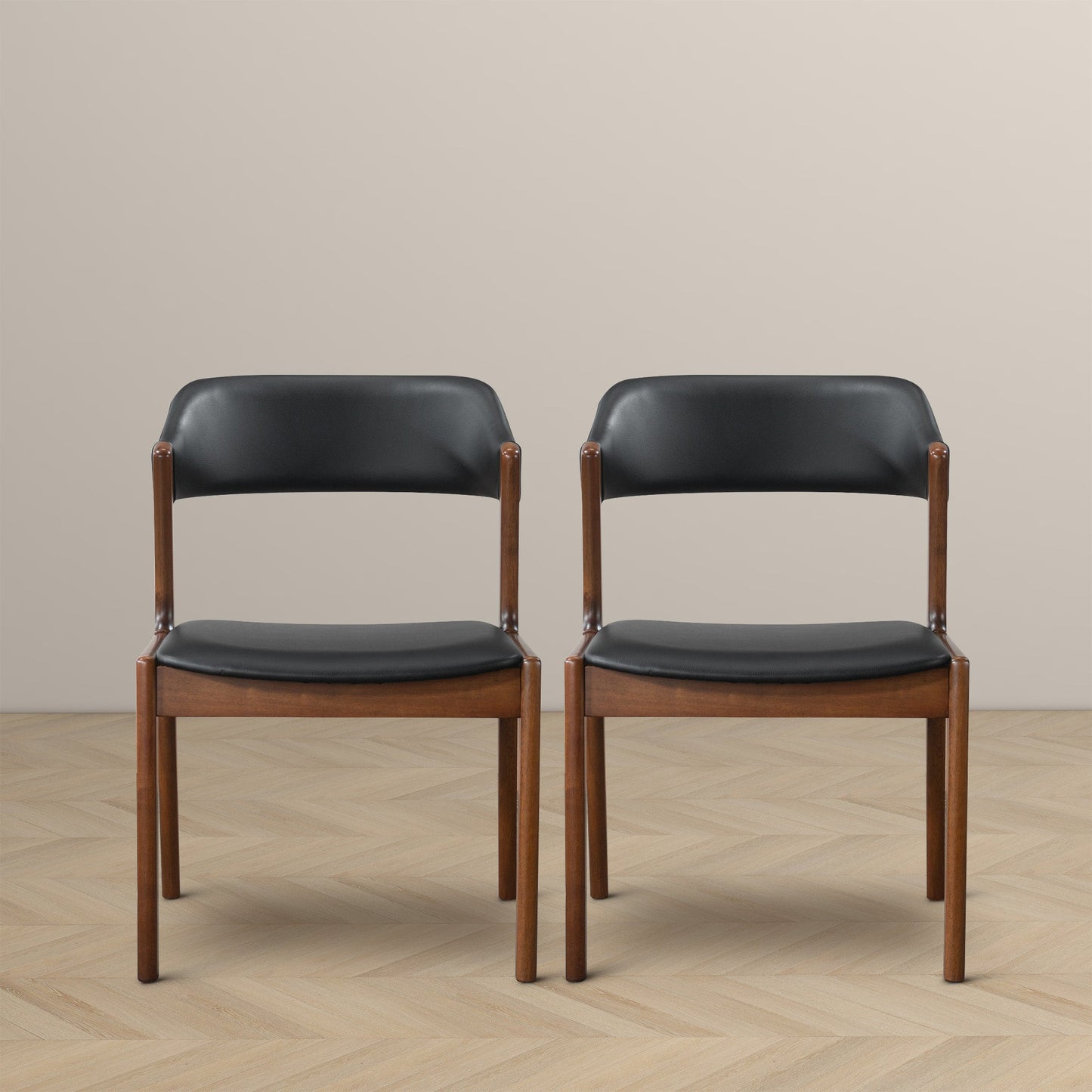 Enzo Leather Dining Chairs - Set of 2