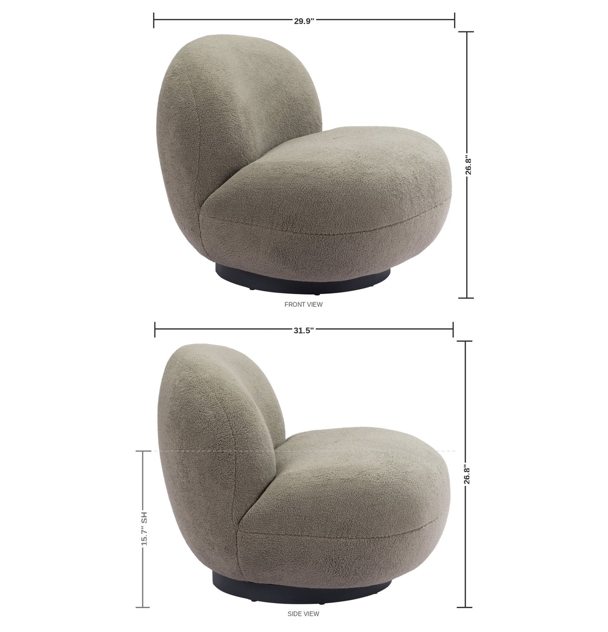 Farnsworth Accent Chair — dimensions