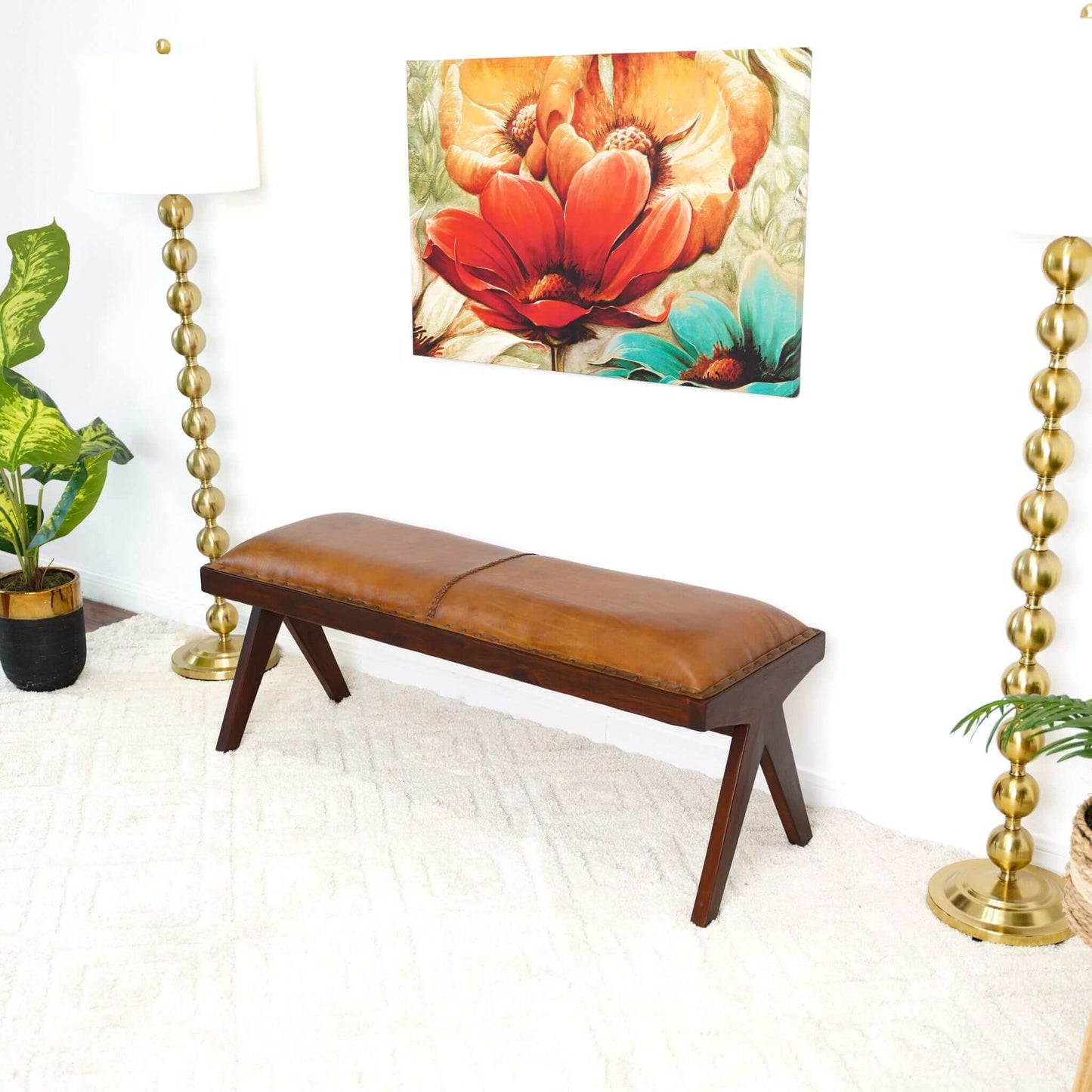 Caiaphas Leather Bench