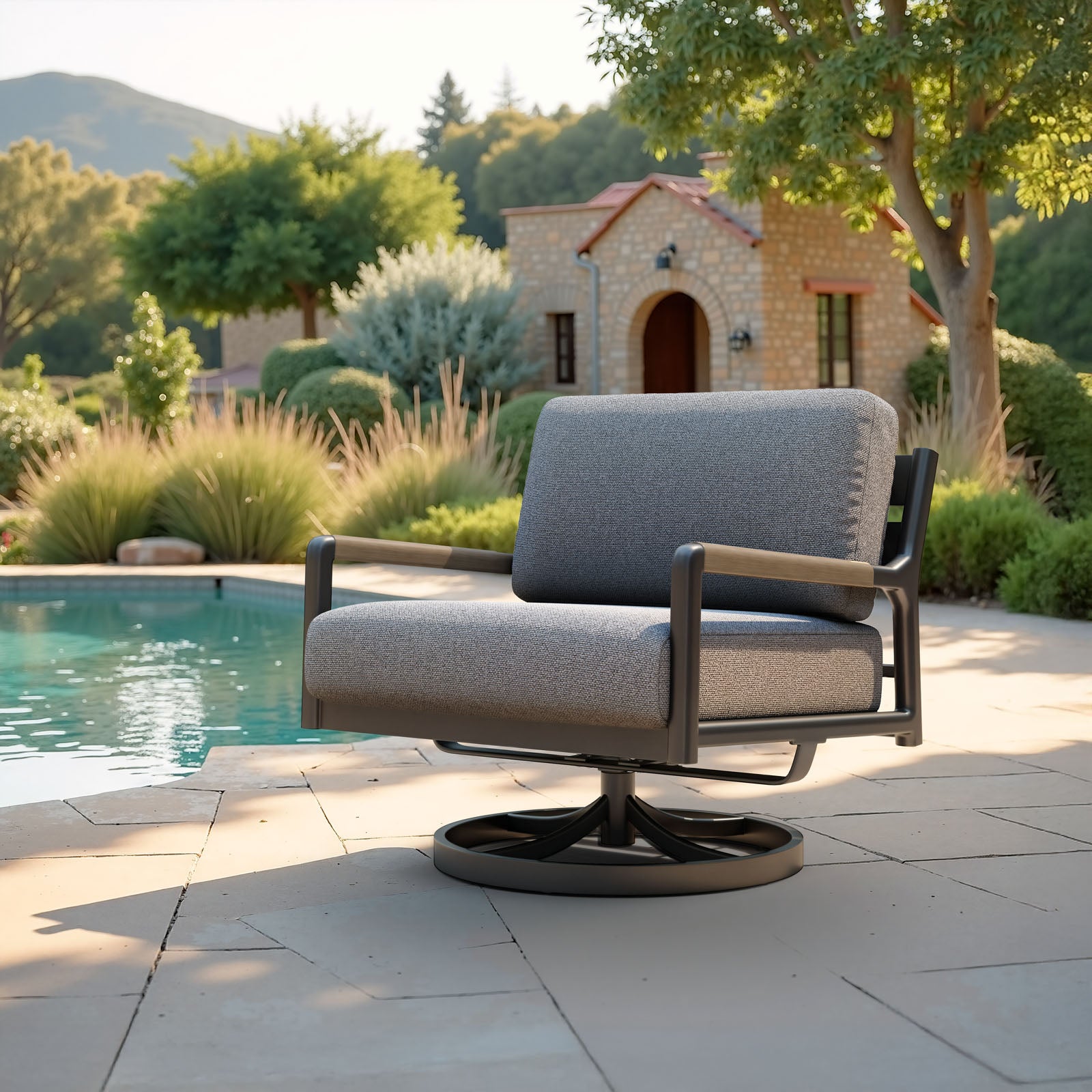 Greystone Outdoor Swivel Chair stamps-home-furniture