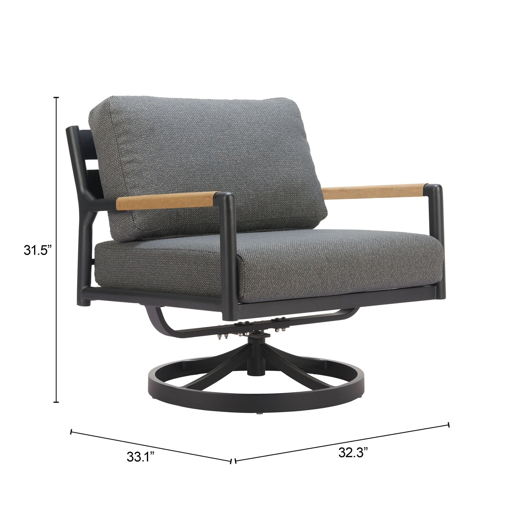 Greystone Outdoor Swivel Chair stamps-home-furniture