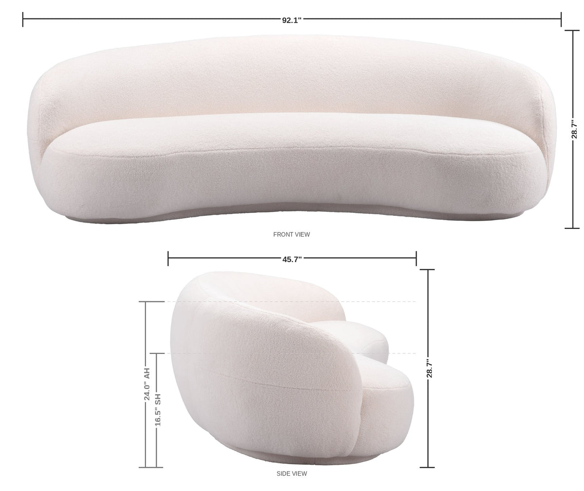 Helmsworth Sofa — dimensions
