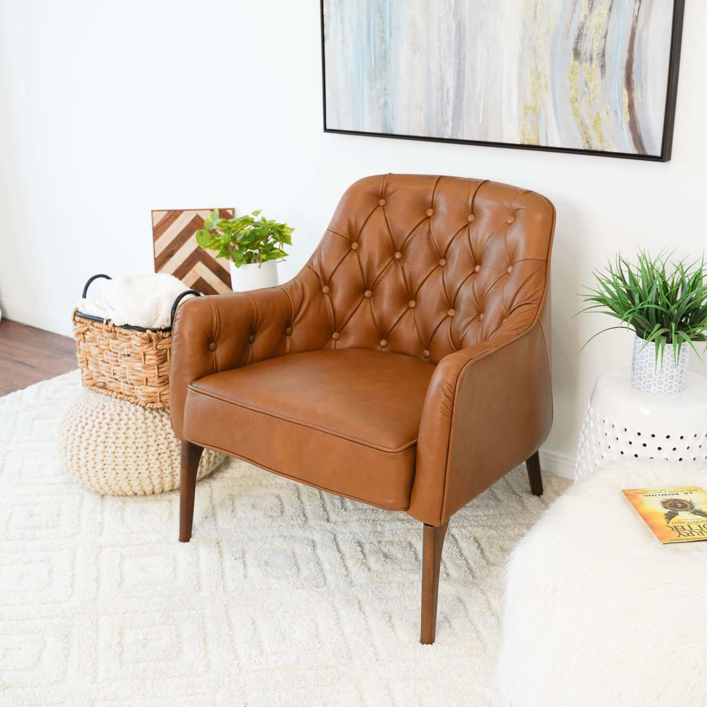 Joshua Leather Lounge Chair