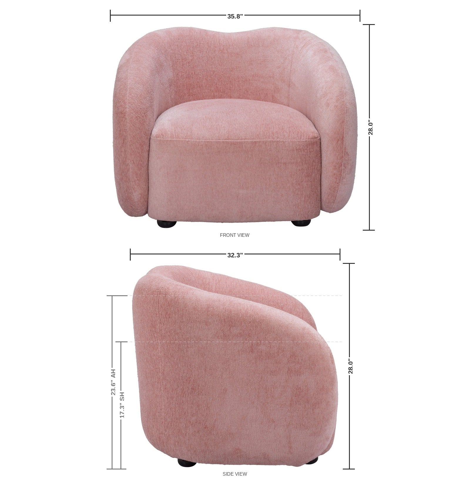 Lancaster Accent Chair – dimensions and specifications