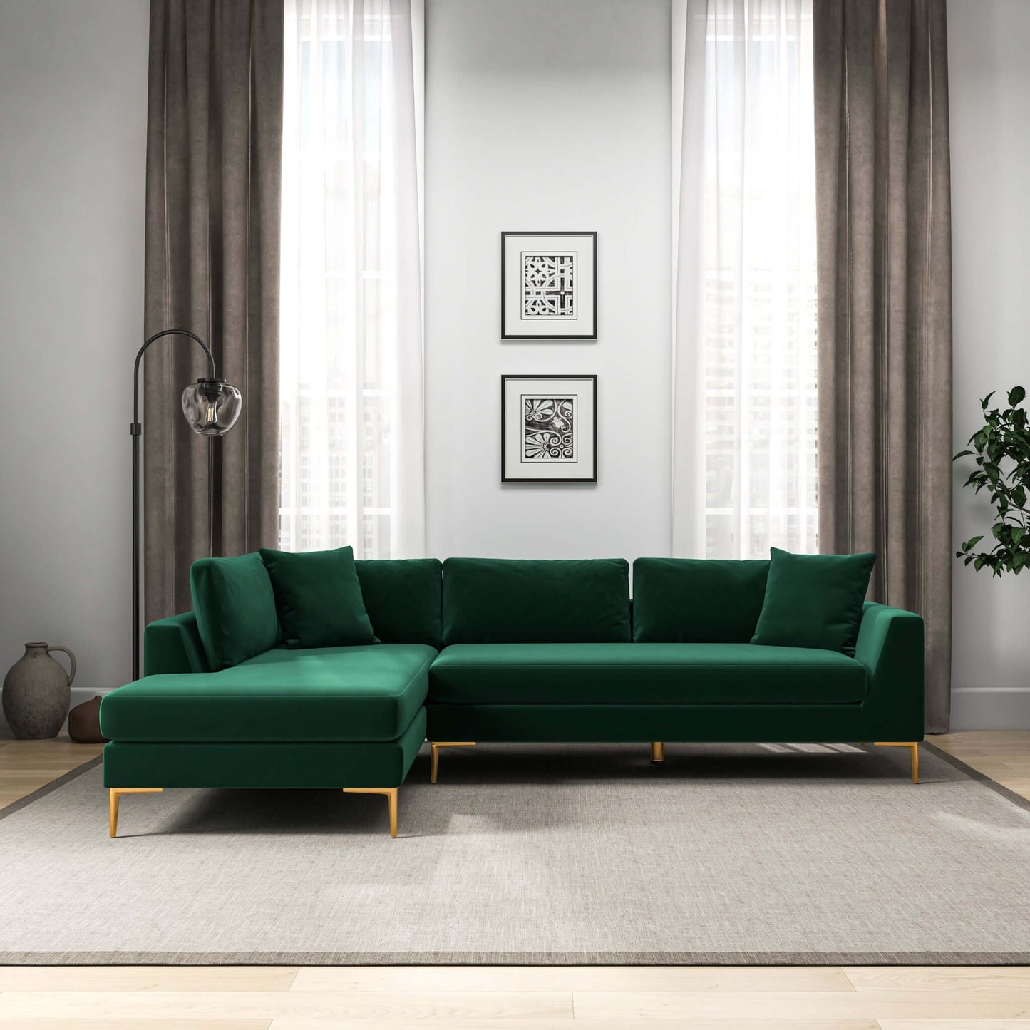 Mano Left-Facing Sectional Sofa