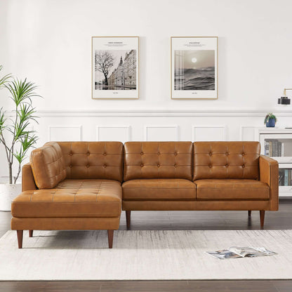 Lucco Left-Facing Leather Sectional