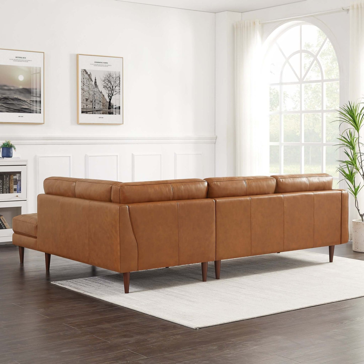 Lynton Right-Facing Leather Sectional